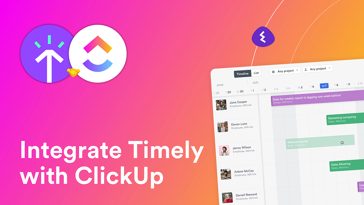 Timely + ClickUp Integration: Stay in sync